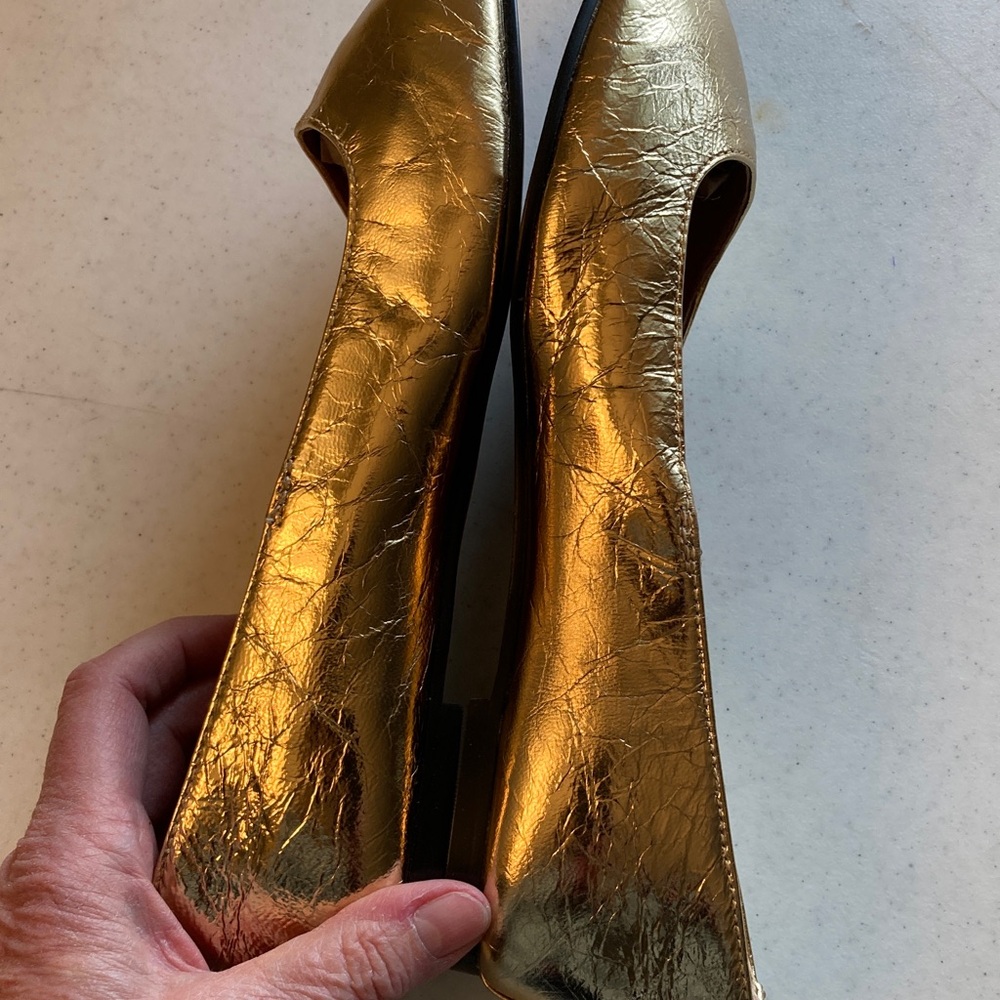 Madewell Metallic Gold Ballet Flats - Picture 7 of 7